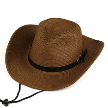 UNIQ Crocheted Raffia Straw Cowboy Hat Plain